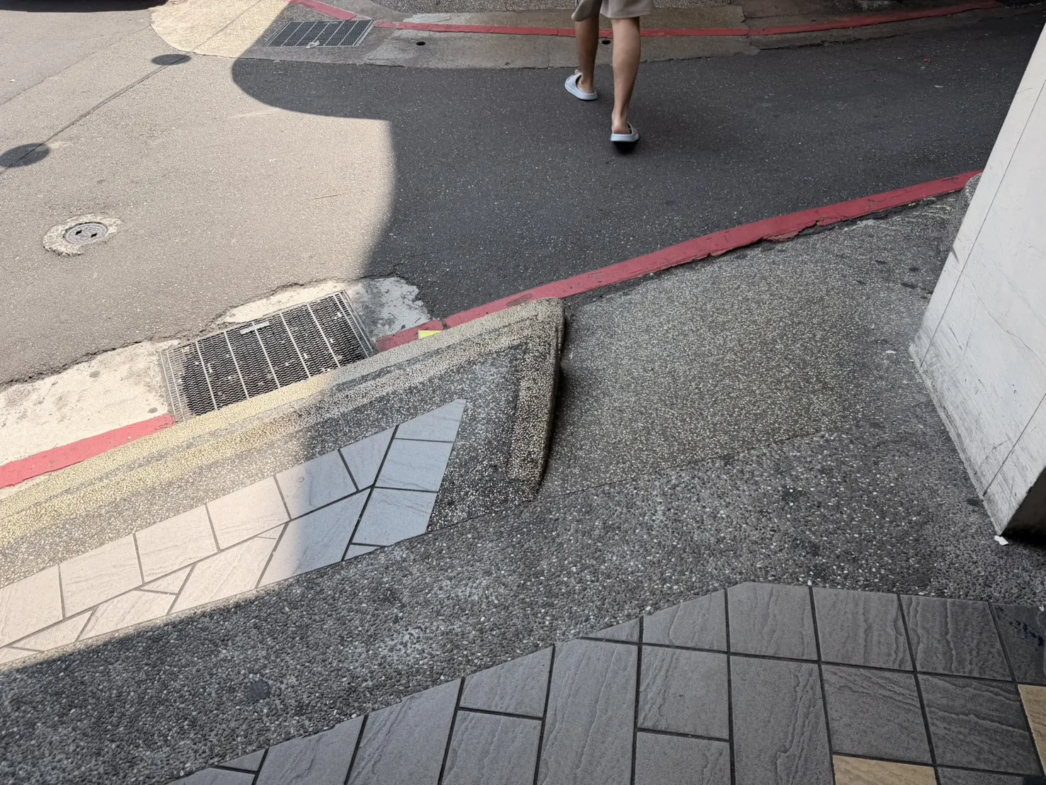 班鐵翔在這摔倒。(圖/記者蔡依庭攝)