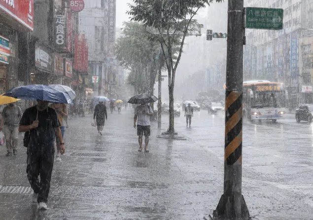 台灣今天大雨狂下。（圖／AI生成示意圖）