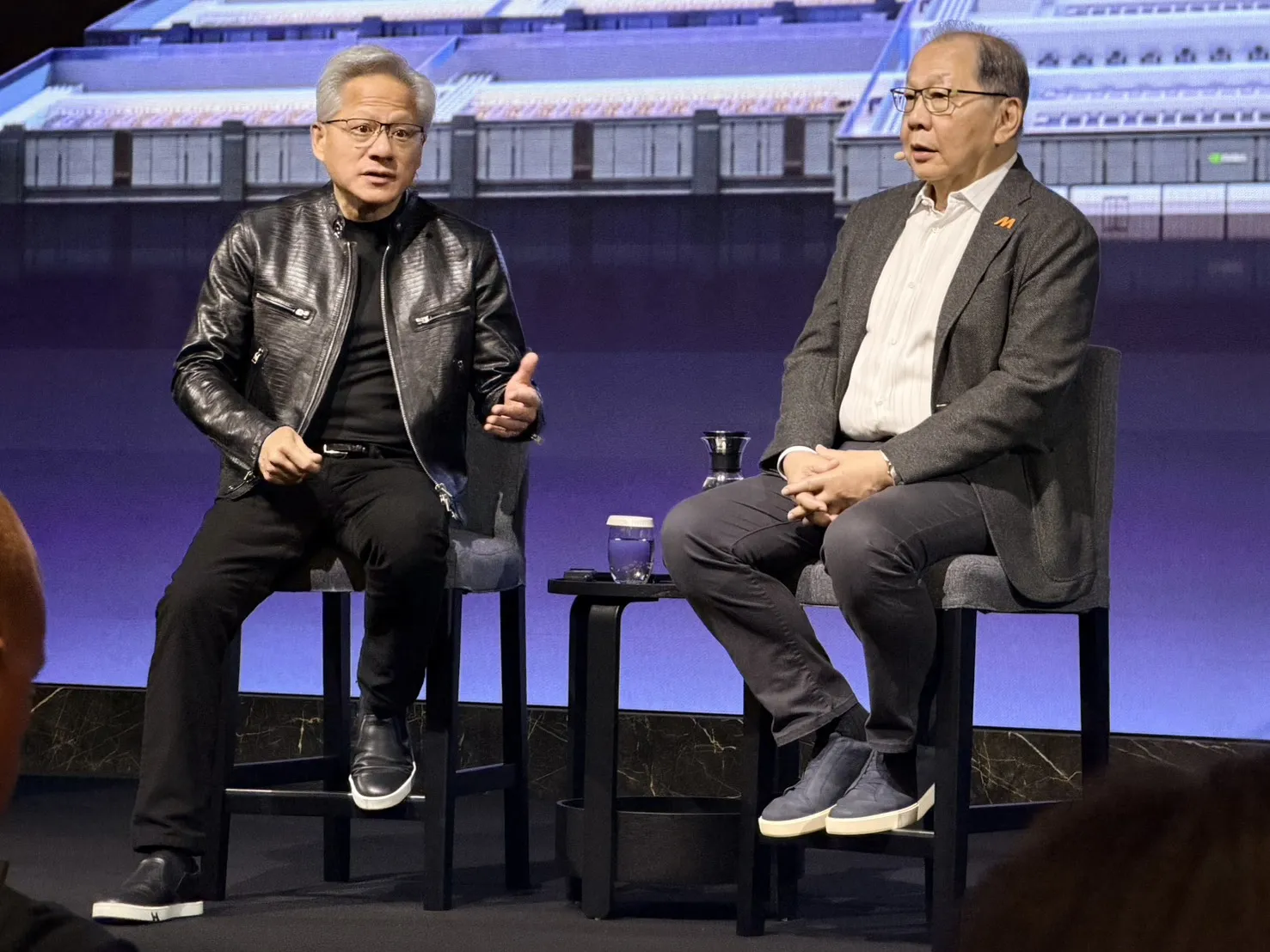 聯發科執行長蔡力行驚喜現身 NVIDIA GTC Taipei 會後全球媒體問答現場。圖／唐子晴攝
