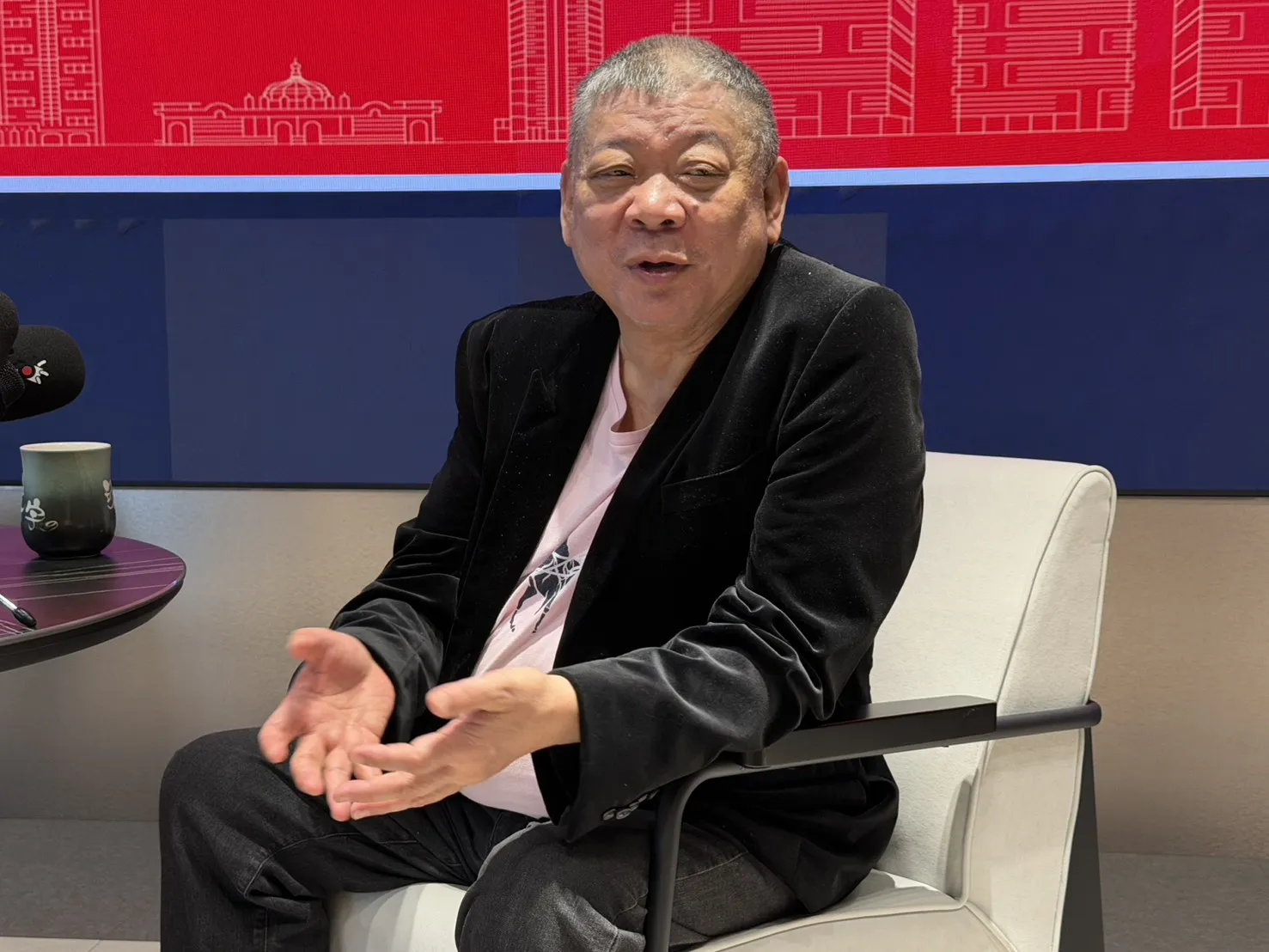 愛山林董事長祝文宇現在股市就像「大賭場」。（圖／蔣欣倫攝）