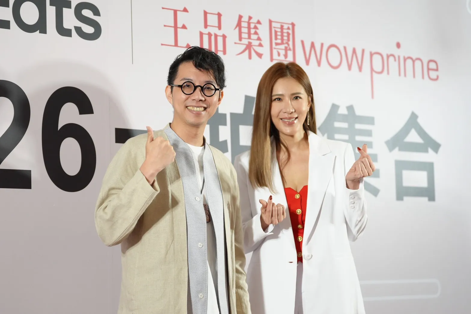 小禎、簡少年出席外送平台活動。（圖／記者陳明中攝）