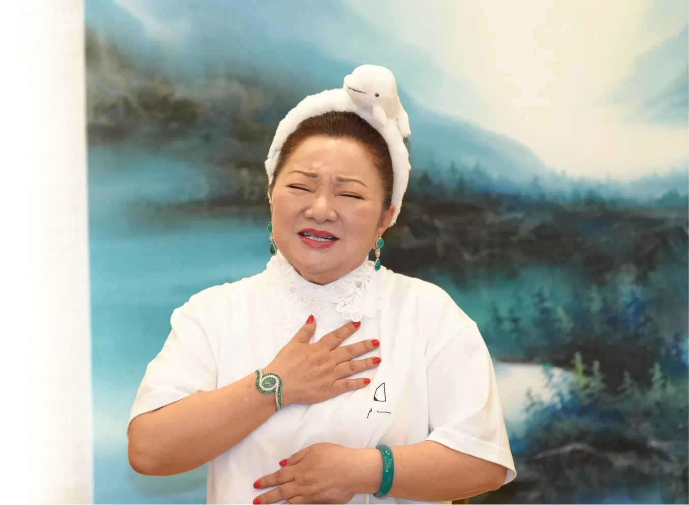 單身多年的白冰冰打趣喊話想遇到渣男，體驗心動感。（圖／記者許方正攝）