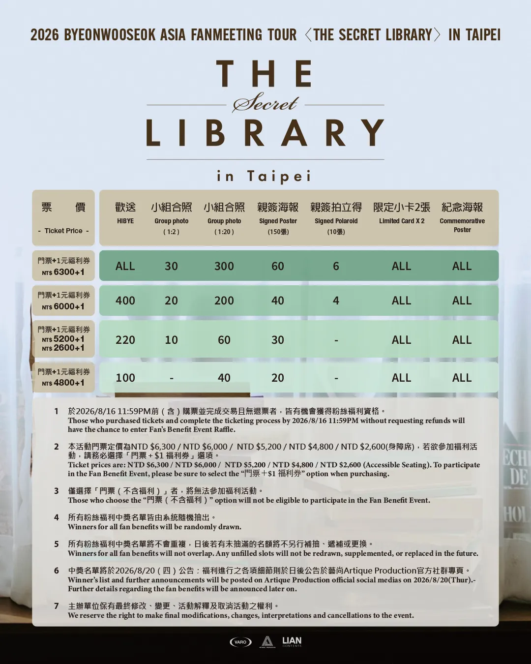 邊佑錫台北見面會福利。(圖/藝尚提供)