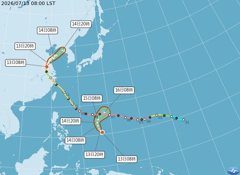 海神颱風對台灣和日本皆無影響。（圖／中央氣象署）