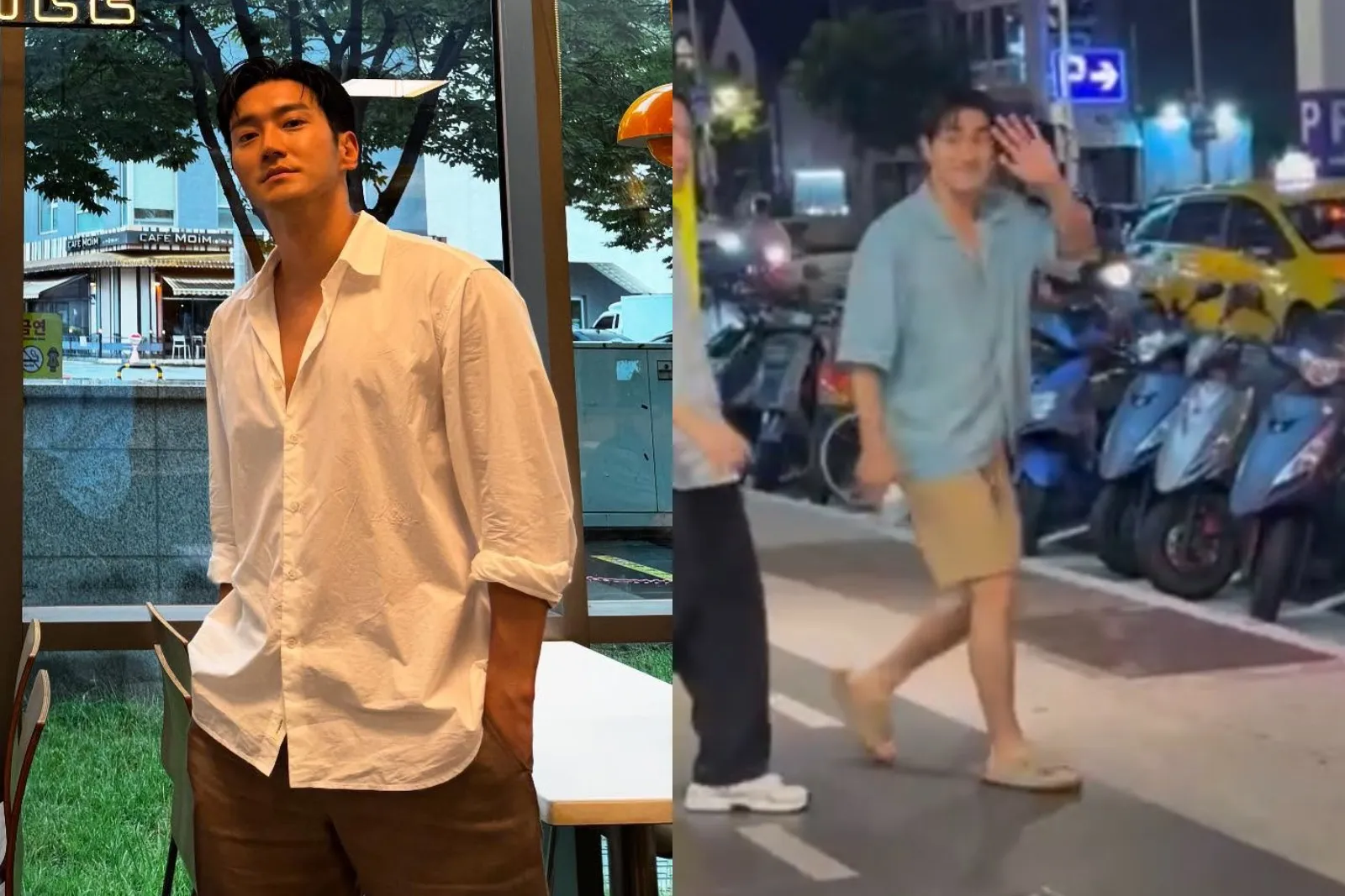 始源(左圖)來台拍廣告完去吃麻辣鍋(右圖)。(圖/翻攝始源IG、記者蔡依庭攝)