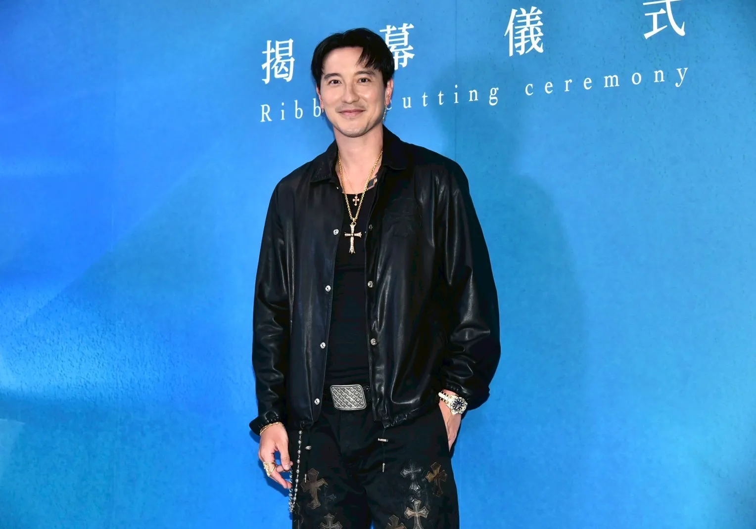 王陽明出席藝術x潮流複合開幕活動。(圖/攝影組)