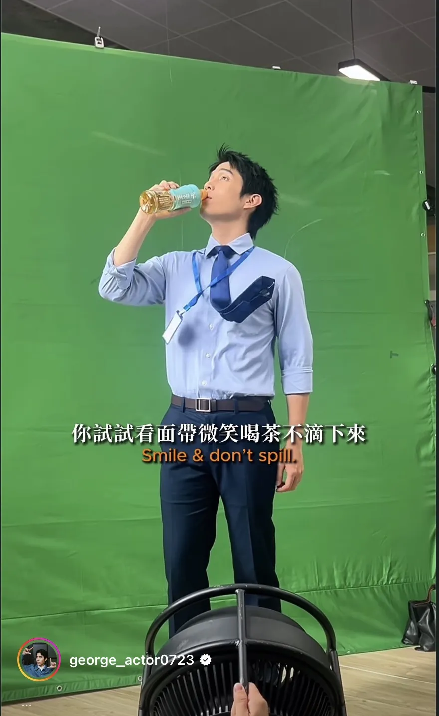 陳彥嘉拍攝的茶裏王廣告幕後花絮的觀看人次已突破330萬。(圖/吉光娛樂提供)