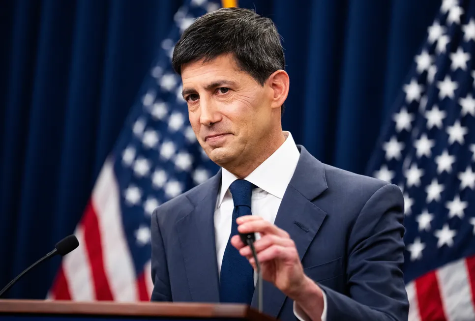 美國聯準會(Fed)主席華許(Kevin Warsh)於 1 日出席歐洲央行(ECB)年度論壇,這是他 5 月上任以來的國際舞台處女秀。(圖/達志影像)
