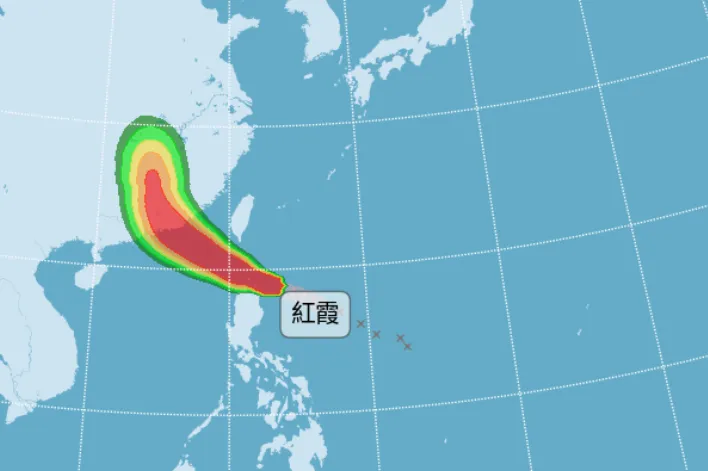 紅霞路徑。(圖/氣象署官網)