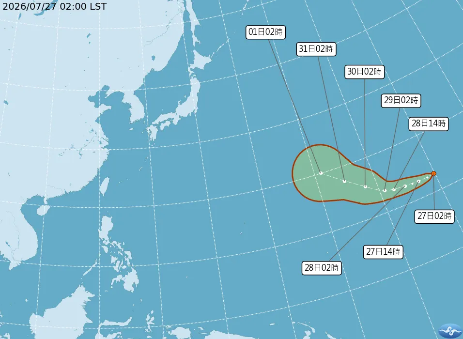白海豚颱風今天將生成。（圖／中央氣象署）