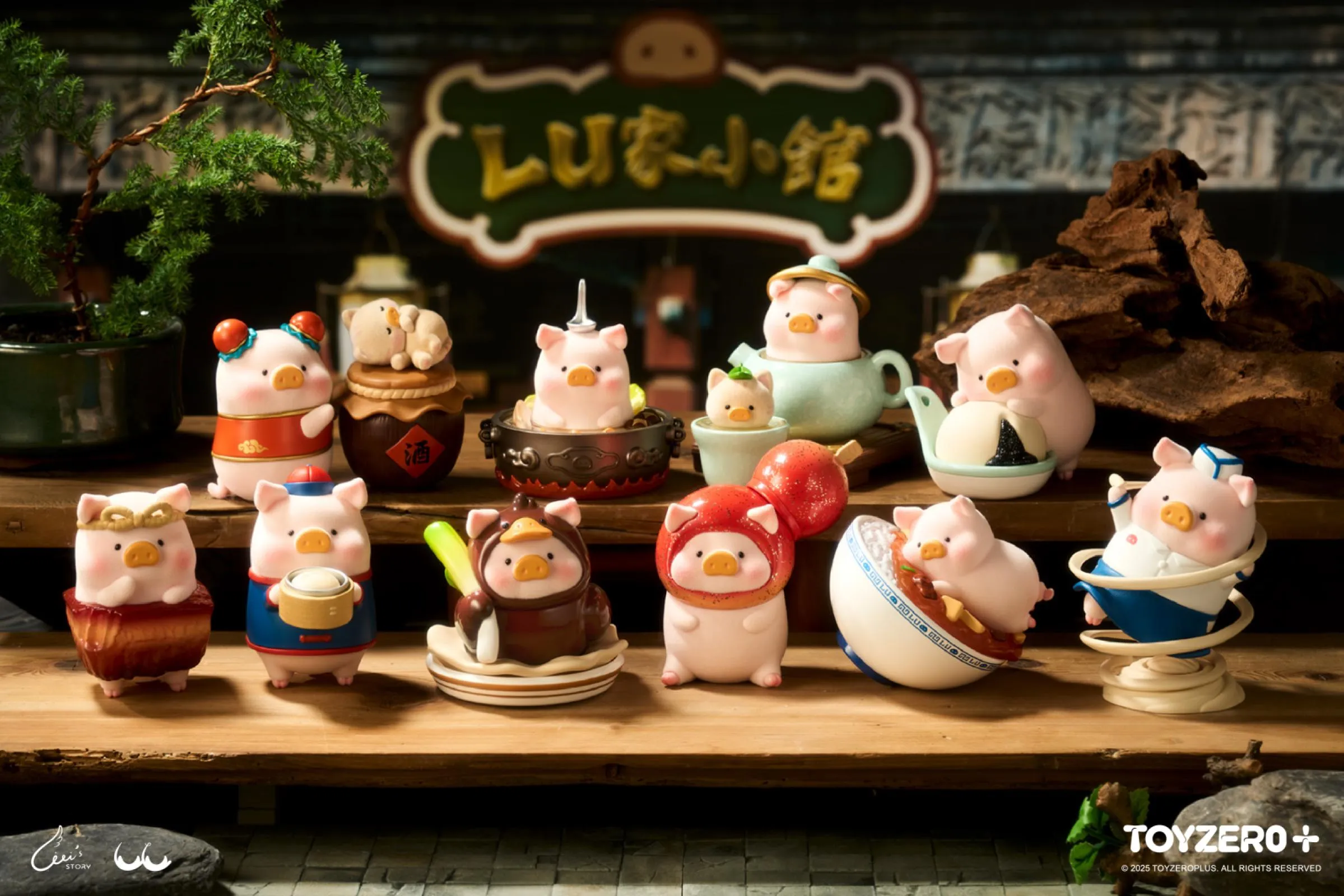 全店LULU豬精品盒玩活動推出多款可愛的系列公仔。（圖／7-ELEVEN提供）