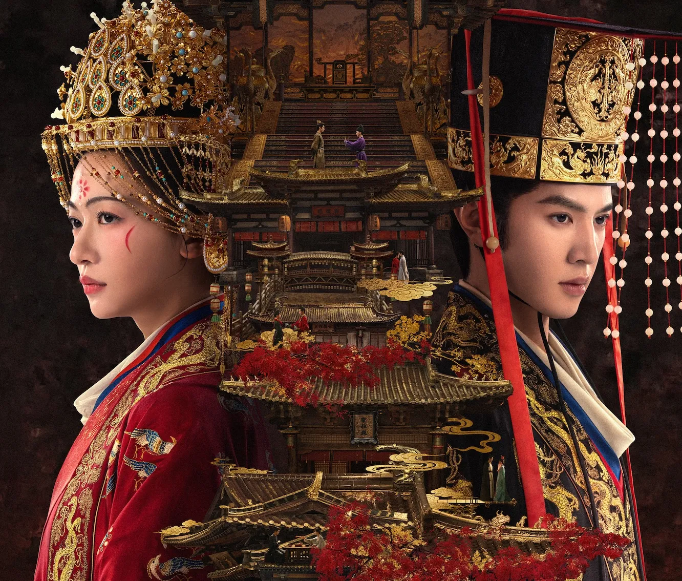 演員吳謹言與陳哲遠主演《御廷謠》上線。(圖/Disney+提供)