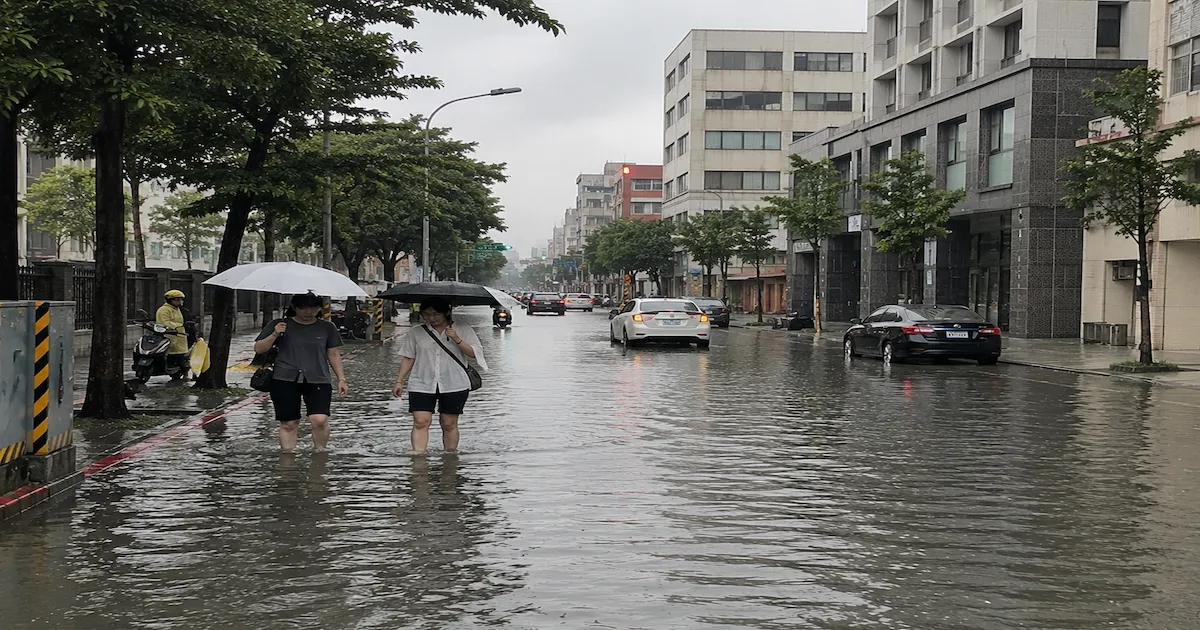 上月25日豪雨釀災。(圖/AI生成示意圖)
