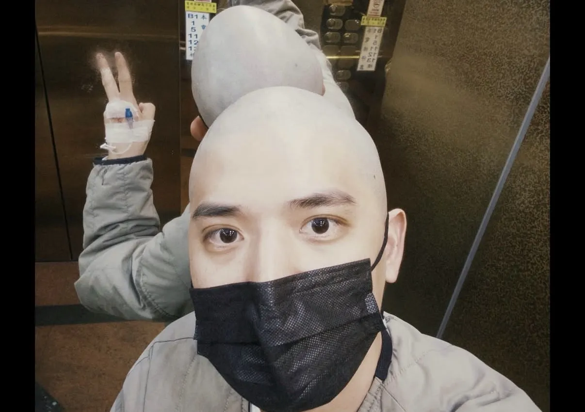 40歲男星歐陽倫今年三月診斷出腦瘤,四月便開顱手術。(圖/翻攝自IG)