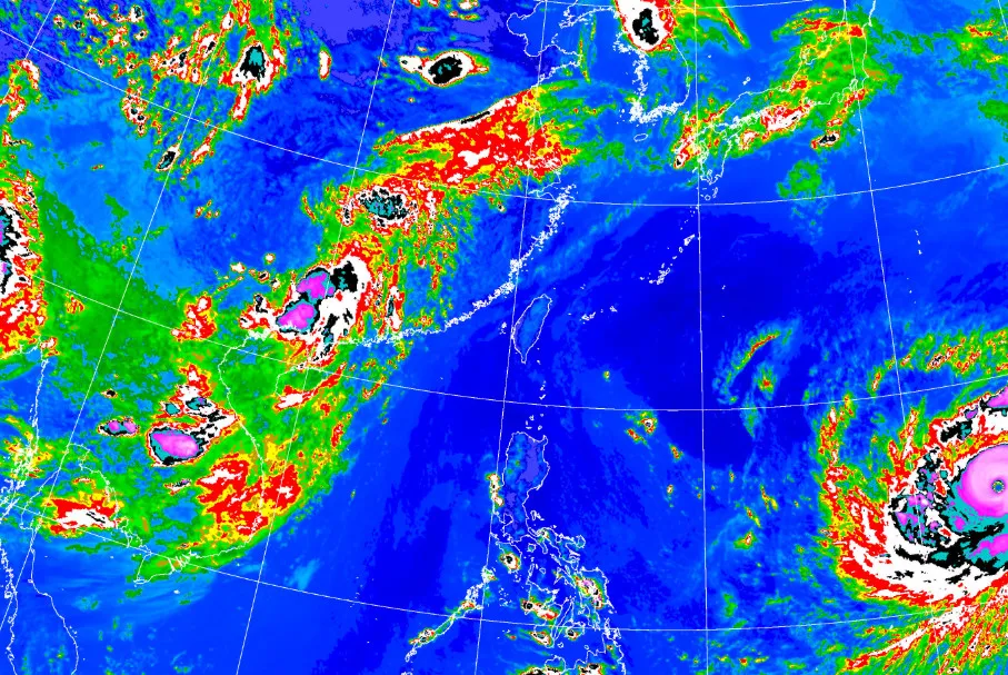 巴威颱風逼近台灣。(圖/中央氣象署)