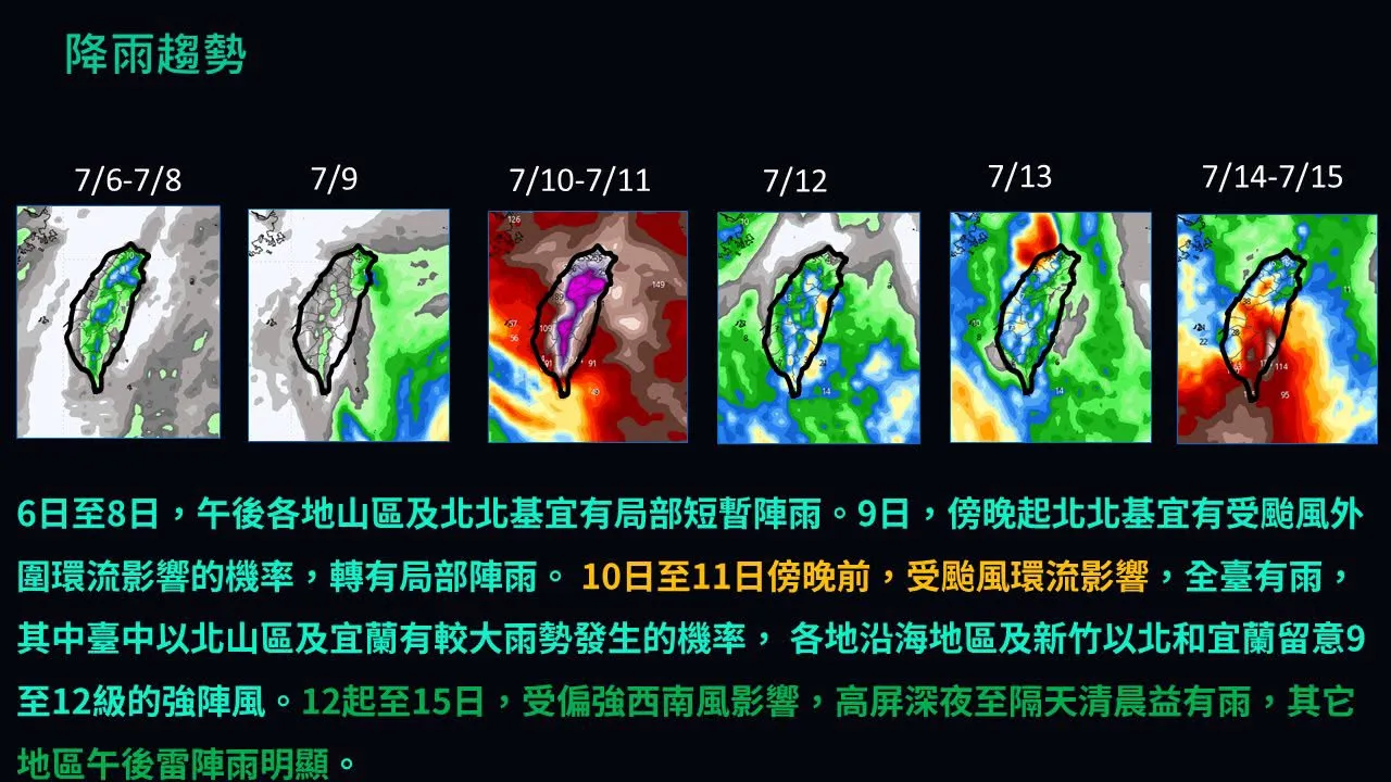 未來雨勢。(圖/翻攝自賈新興臉書)