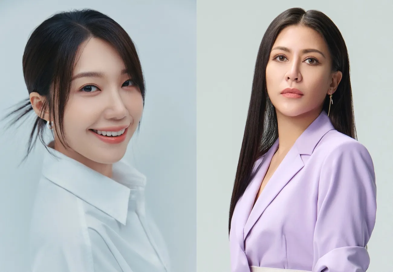 鄭恩地（左）、艾怡良將在《𝙃𝙀𝙍 𝙑𝙊𝙄𝘾𝙀》中打造限定舞台演出。（圖／BILLIONS、光和音樂娛樂提供）