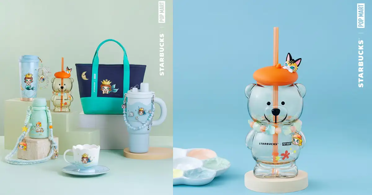 星巴克聯名泡泡瑪特MOLLY開賣了。(圖/星巴克Instagram)