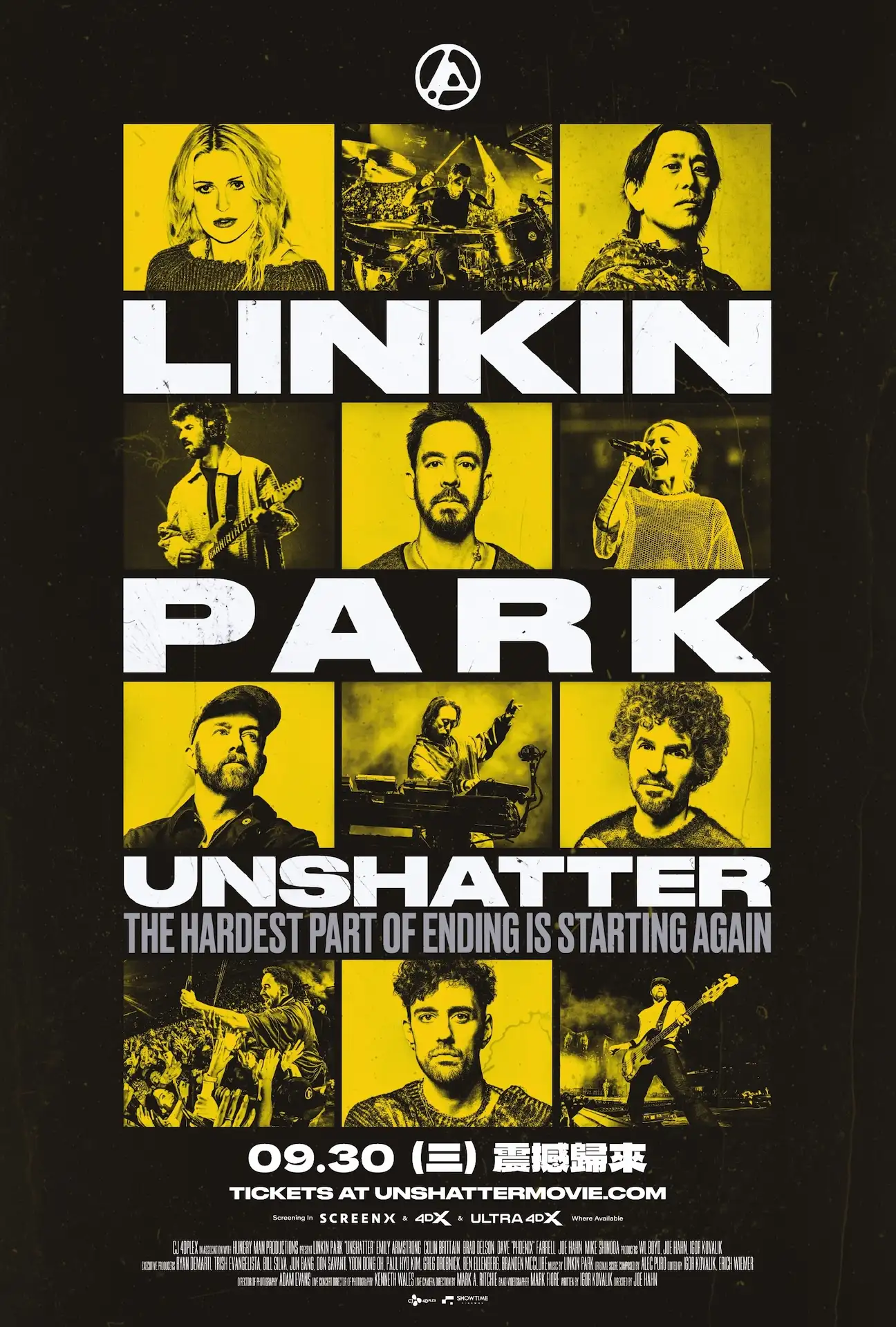 《Linkin Park Unshatter》正式海報。(圖/秀泰娛樂提供)