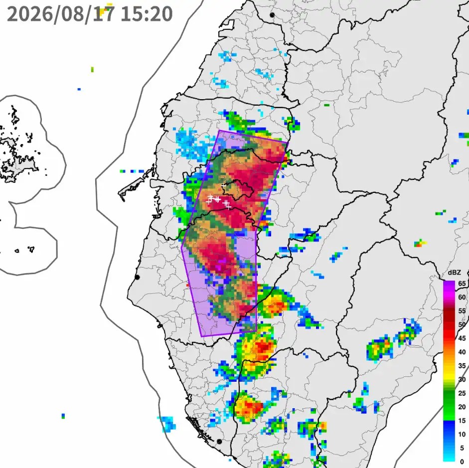 5縣市大雷雨警戒。(圖/中央氣象署)