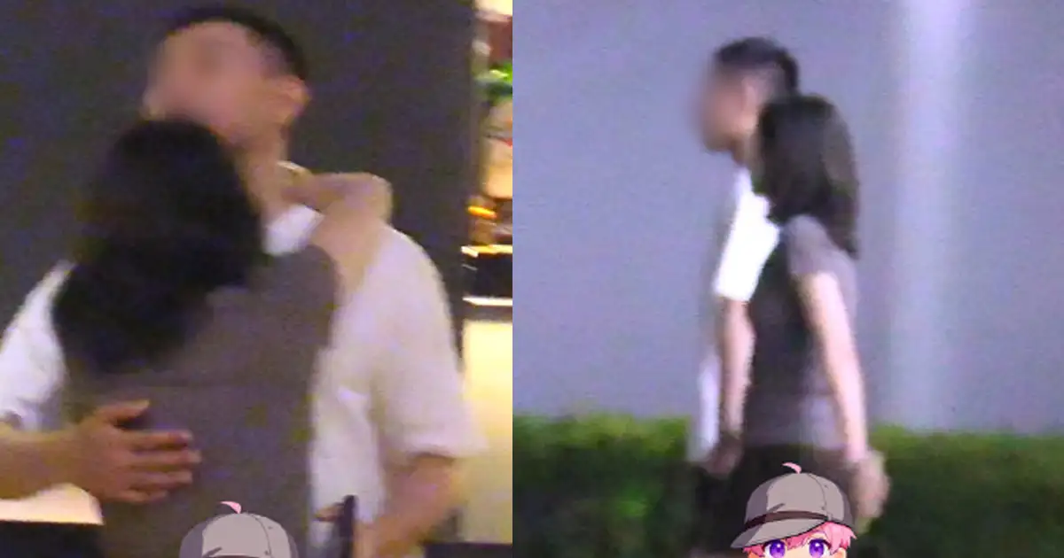 彭小苒忘情和男友在街頭上演織女與牛郎的相見片段。(圖/翻攝微博)