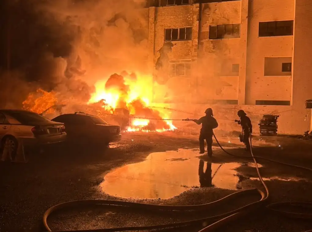 台南發生火災爆炸事故。(圖/台南市消防局提供)