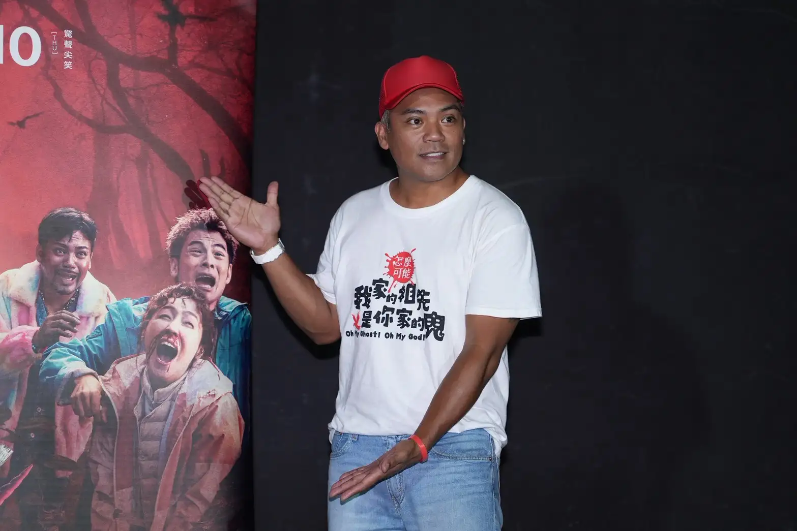 撒基努笑喊劉以豪翹臀觸感不算好，「因為都是肌肉」。（圖／記者許方正攝）