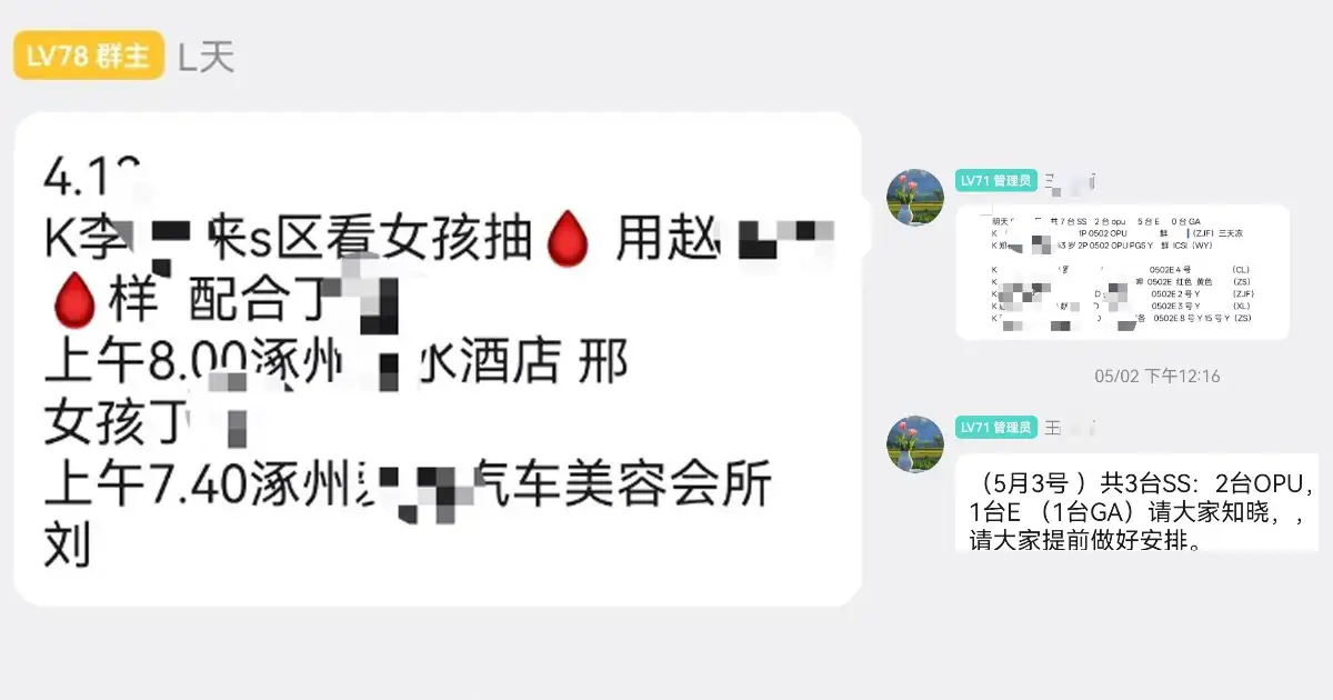 疑代孕群組對話外流。（圖／翻攝微博)