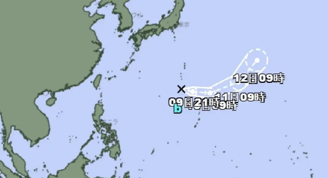 琵琶颱風最快今晚生成。(圖/翻攝日本氣象廳)