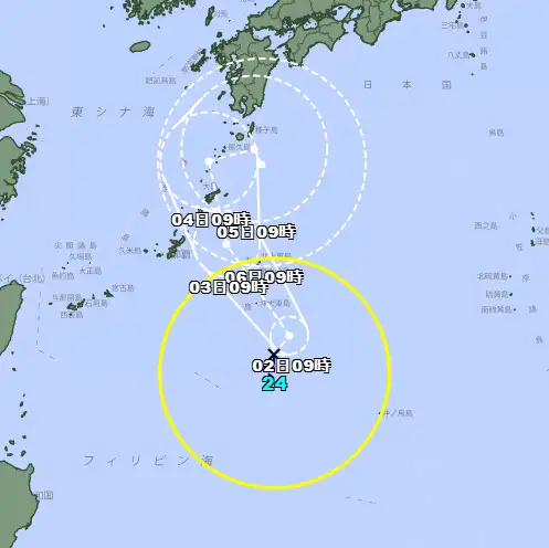 科羅旺颱風生成。(圖/翻攝自日本氣象廳)