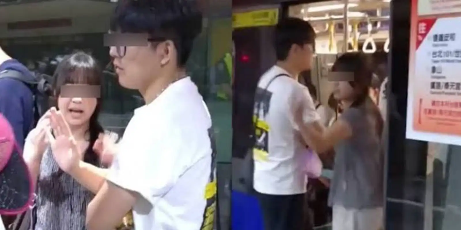 中國女竟對保全怒比中指。(圖/翻攝Threads)