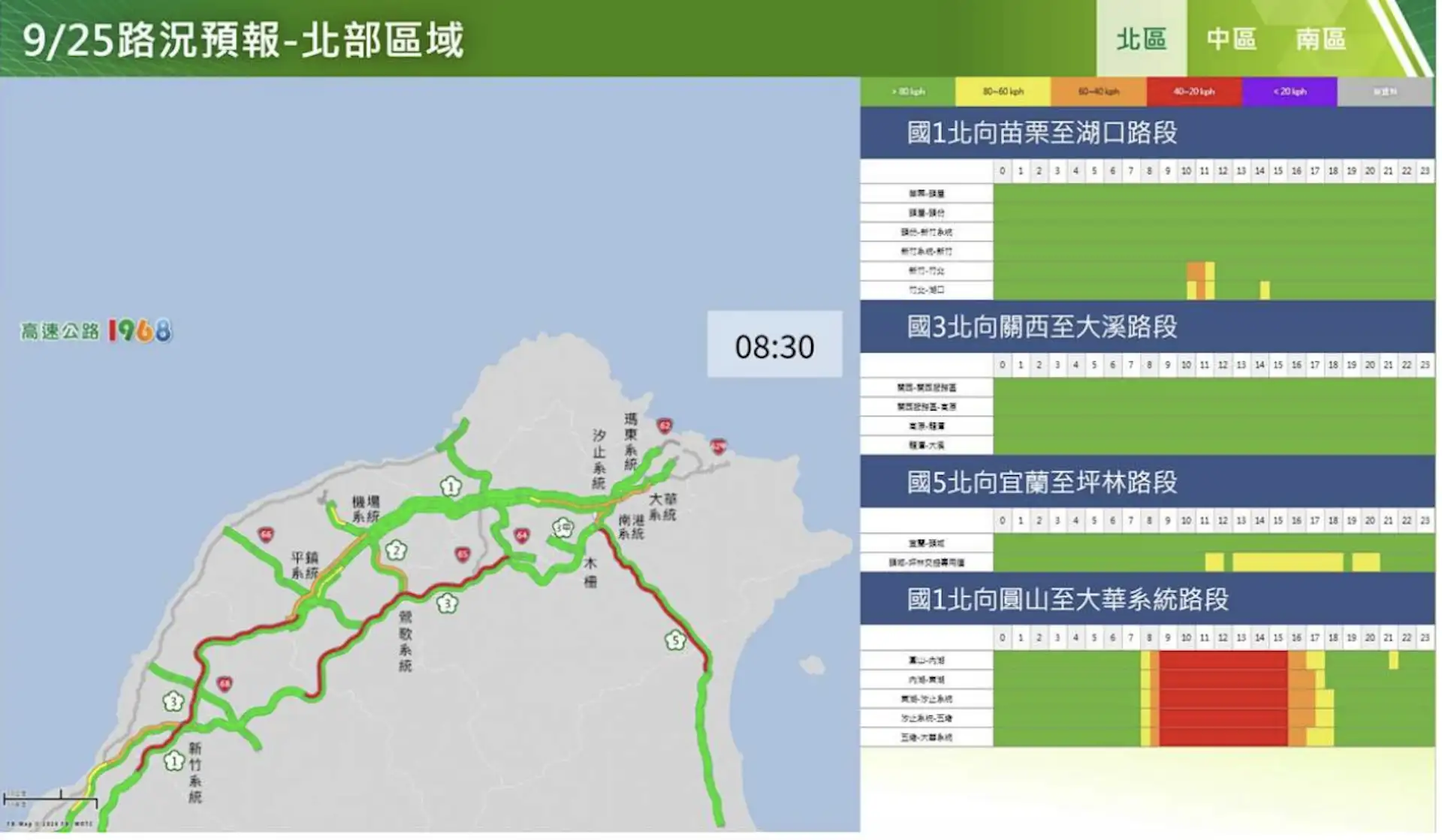 連假塞車潮。(圖/高公局提供)