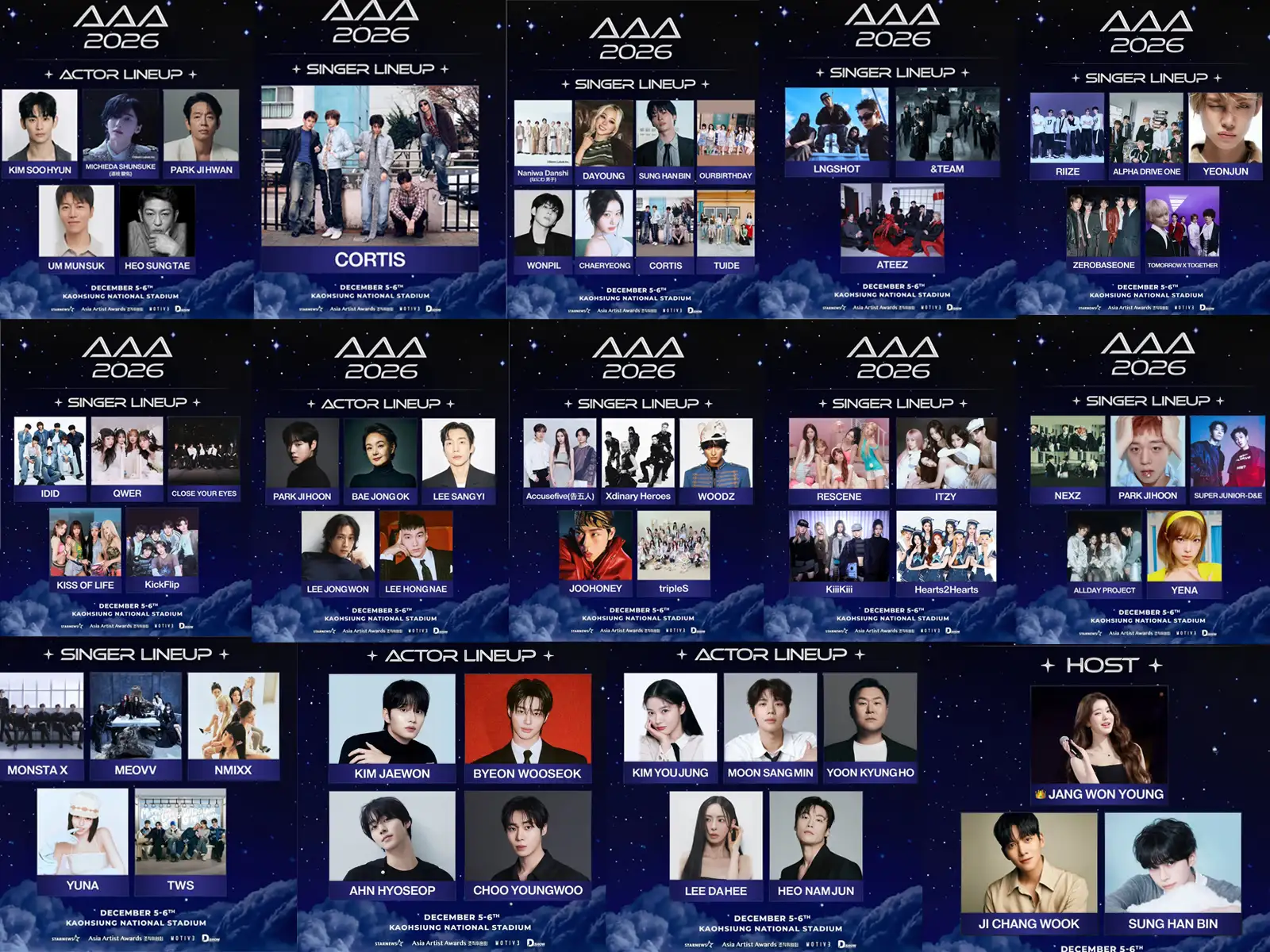 AAA第二波卡司公布。(圖/翻攝STARNEWS)