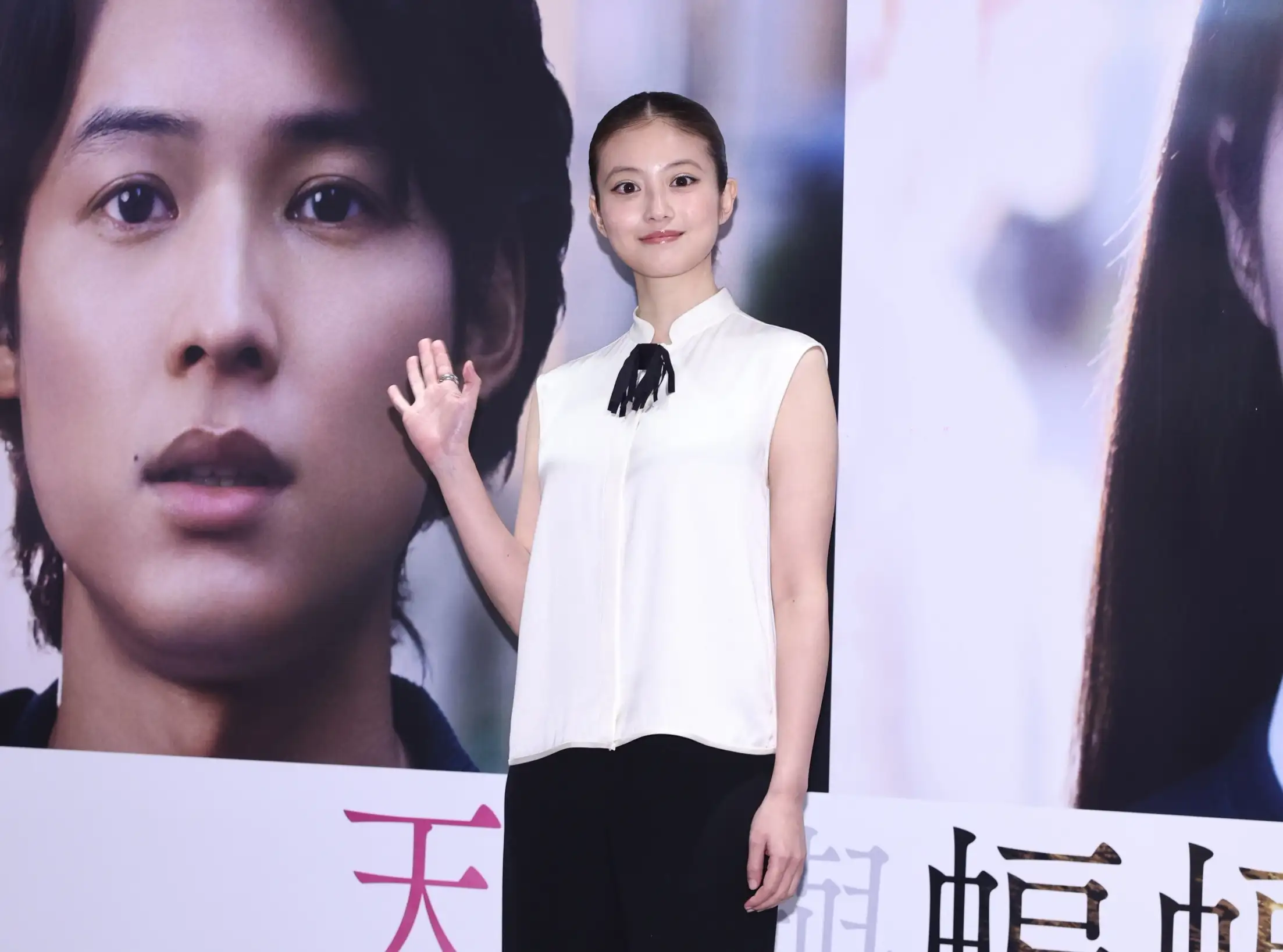 今田美櫻學中文萌喊「明天再見」。（圖／記者陳明中攝）
